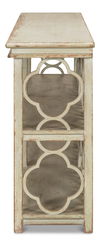 Quatrefoil Bookshelf Console Table, Shelving & Bookcase by Sarreid, 78" length x 16" width x 35" height thumbnail 4