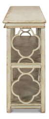 Quatrefoil Bookshelf Console Table, by Sarreid, 1'4" length x 6'6" width x 2'11" height thumbnail 4