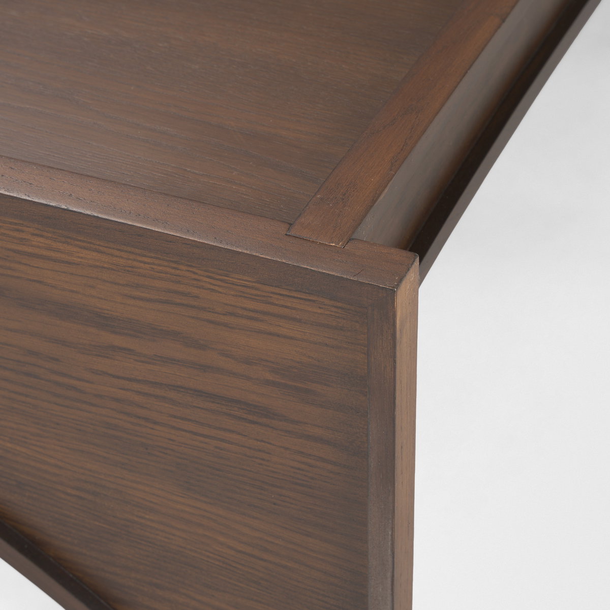 Laraya Medium Brown Wood Coffee Table, by Mercana, 48" length x 48" width x 15" height View 9