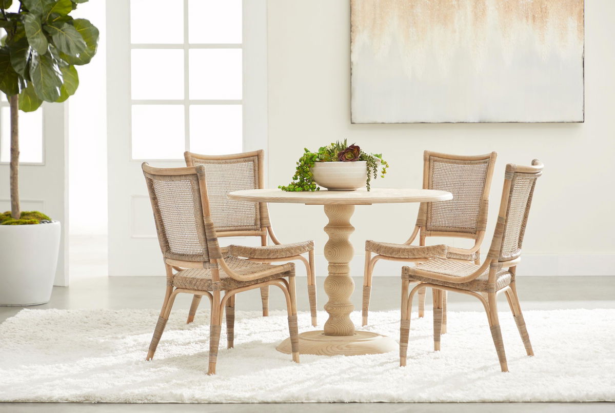 Chelsea 42' Round Dining Table, by Essentials for Living, 42.25" width x 30" height x 42.25" depth View 14
