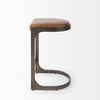 Tyson 17L x 18W x 28H Brown Leather with Metal Frame Counter Stool thumbnail 2