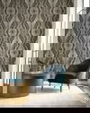 Kaleidoscope Dark Grey Peel & Stick Wallpaper, by York Wall, 20' length x 2'3" width x 0.02" depth thumbnail 3