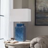 Pero Sapphire Blue Lamp, Table Lamp by Uttermost, 15" width x 26.75" height x 11" depth thumbnail 2