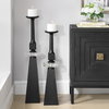 Ebon Glow Floor Candleholders Set/2, Candles & Candle Holder by Uttermost, 7" width x 36" height x 7" depth thumbnail 2