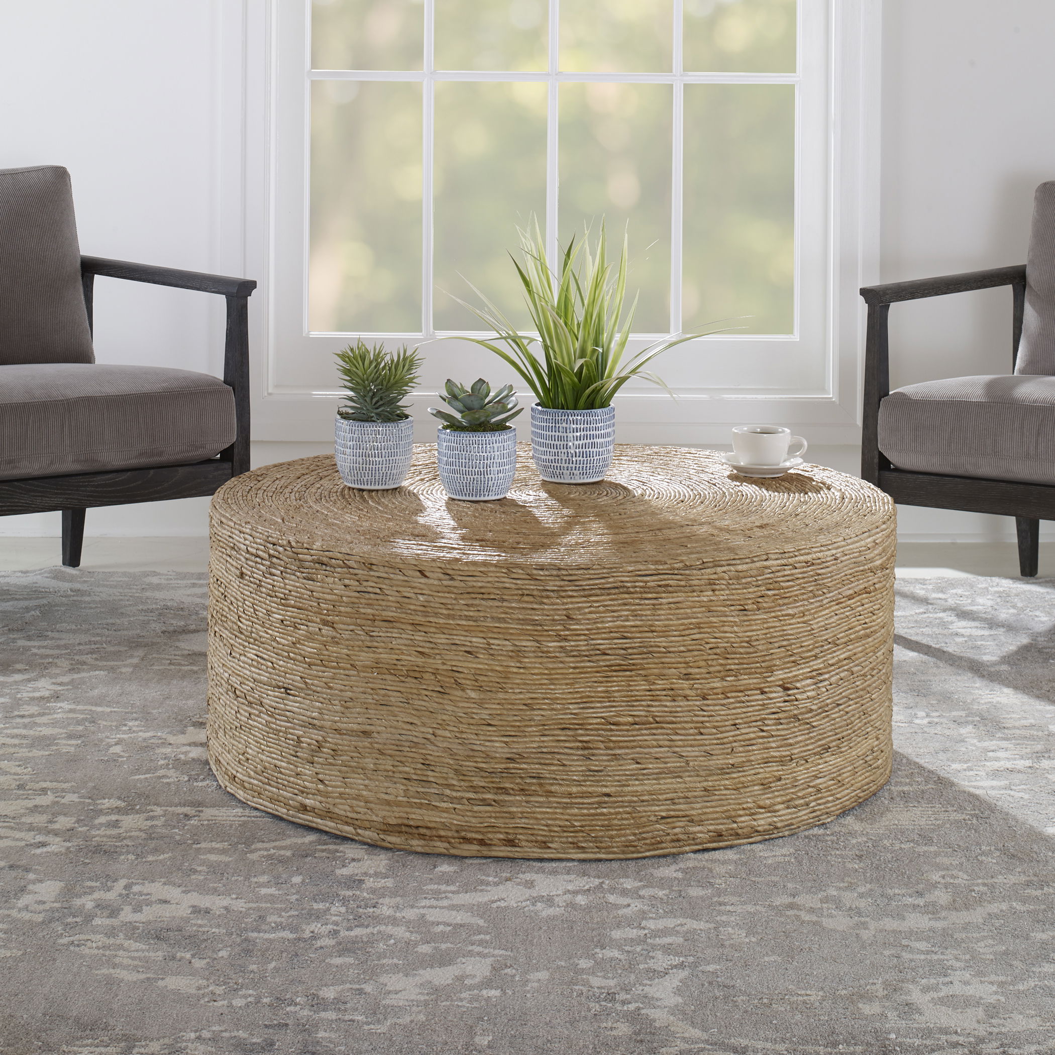 Rora Woven Round Coffee Table large image 