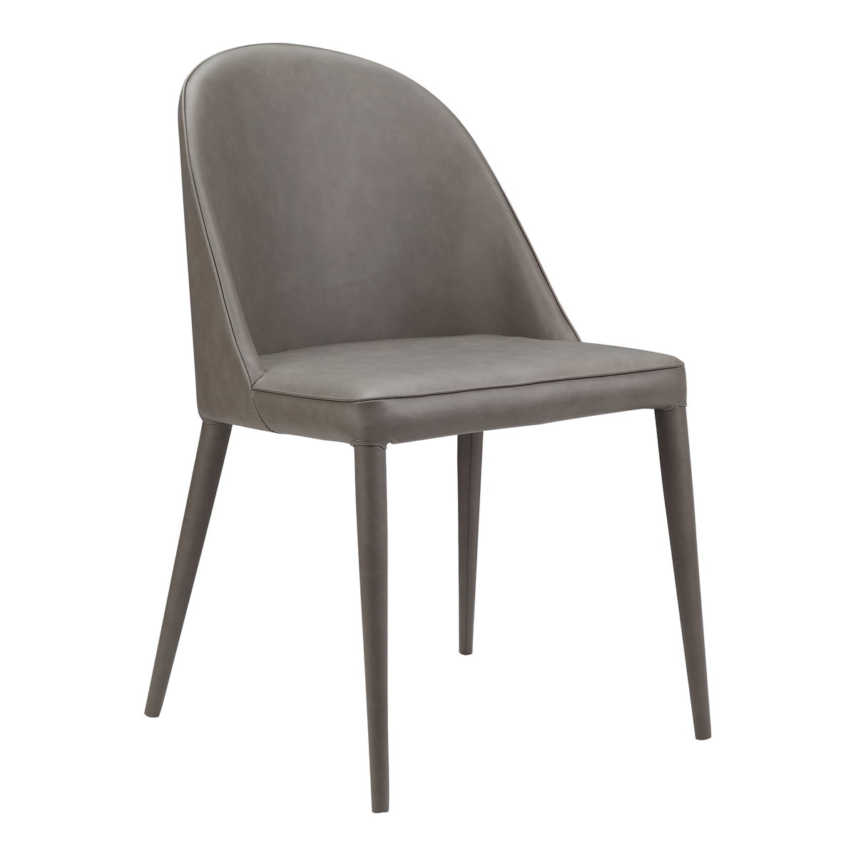 Burton Dining Chair Grey Vegan Leather - Set Of Two, by Moe's Home, 19" width x 33" height x 22" depth View 5