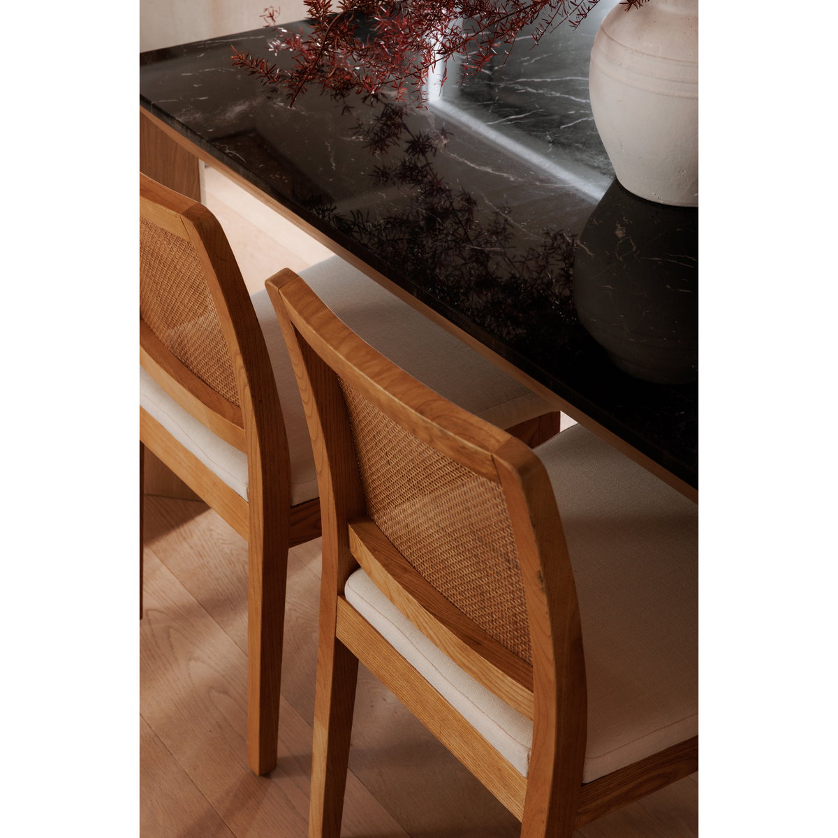 Orville Dining Chair Natural - Set Of Two, by Moe's Home, 18.5" width x 33" height x 16.5" depth View 9