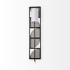 Navin 10x46.5 Black Metal Body White Fabric Shade Rectangular Wall Sconce, by Mercana, 10.04" length x 8.86" width x 46.85" height thumbnail 4