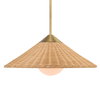 Phuvinh 1 Light Rattan Shade Pendant, by Uttermost, 1'8" width x 9.5" height x 1'8" diameter x 1'8" depth thumbnail 1