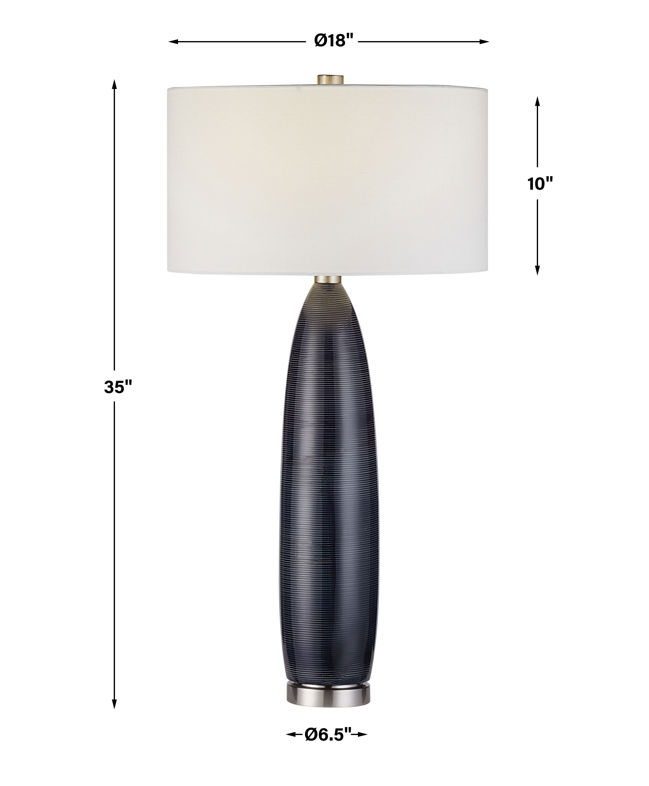 Cullen Blue Gray Table Lamp large image 