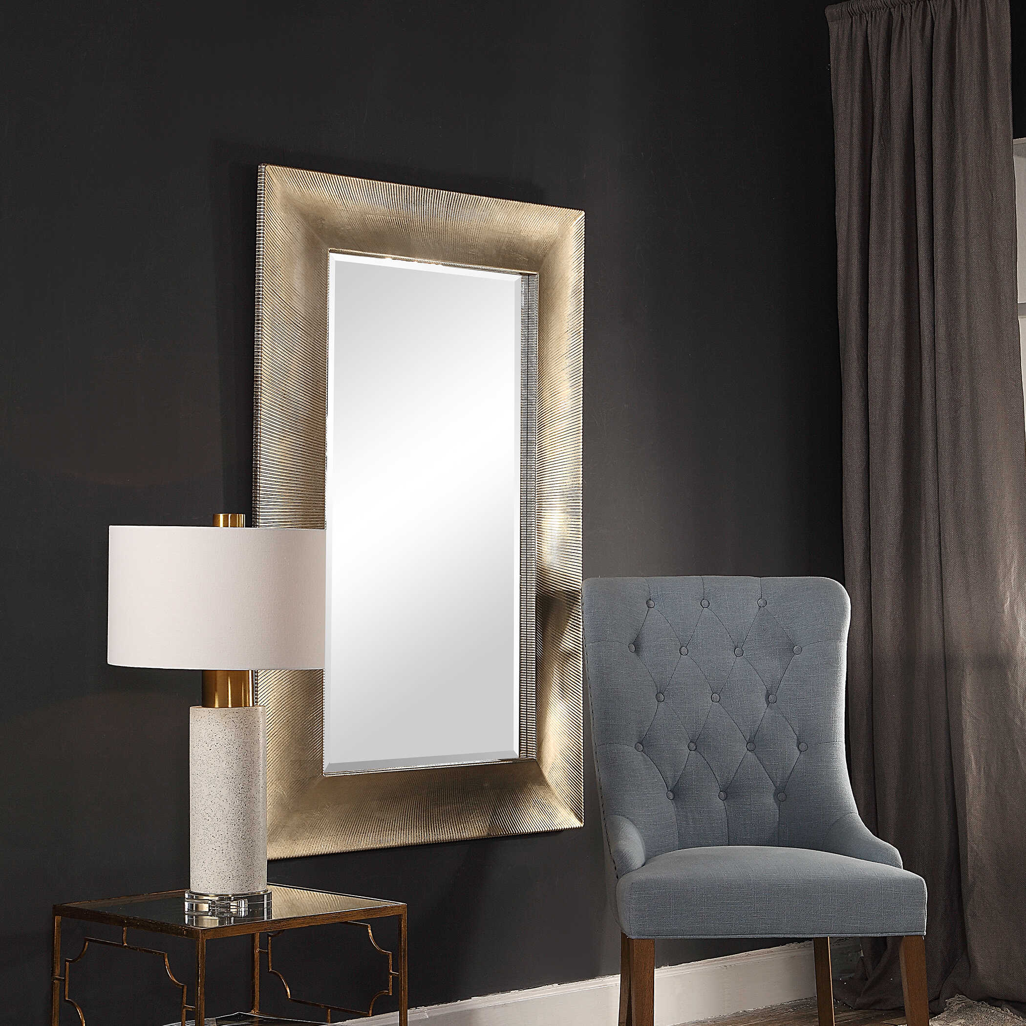 Valenton Large Champagne Mirror large image 