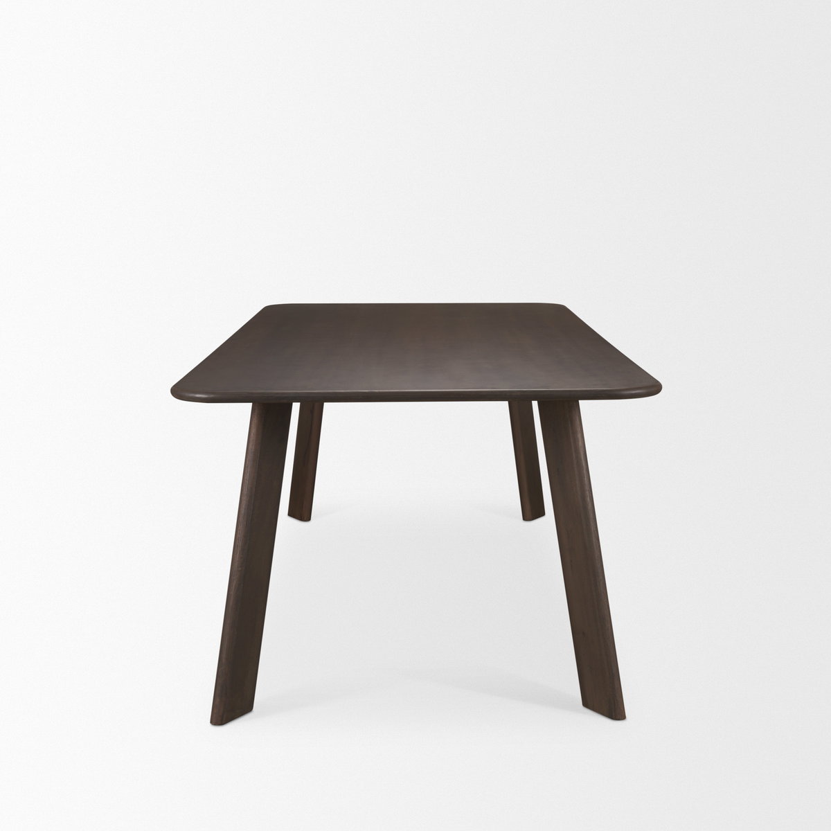 Welborn 84' Dark Brown Wood Rectangular Dining Table, by Mercana, 84" length x 42" width x 30" height View 5