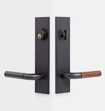 Online Designer Other Tumalo Walnut Lever Exterior Door Hardware Tube Latch Set, Oil-Rubbed Bronze 2.375" Standard