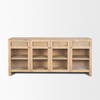 Suri Light Brown Wood with Glass Doors Sideboard, Sideboards & Buffet by Mercana, 80" length x 18" width x 36" height thumbnail 5