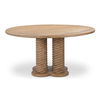 Treccia Round Dining Table Oak, by Moe's Home, 60" width x 30" height x 60" depth thumbnail 2