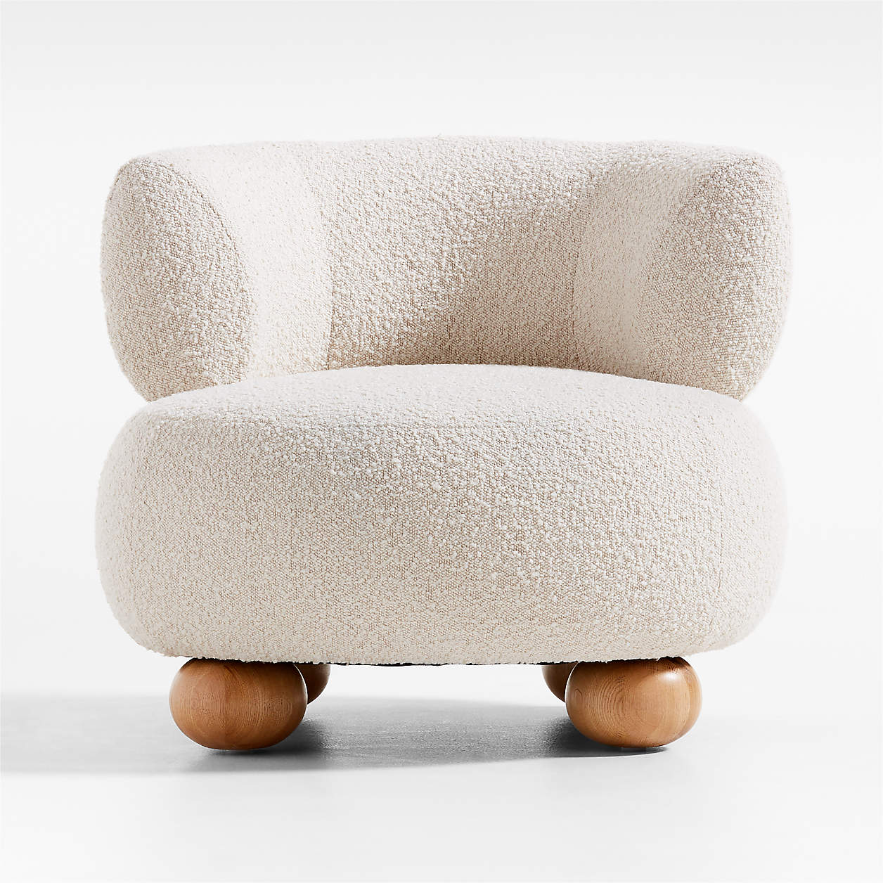 Online Designer Nursery Oki Ivory Boucle Kids Lounge Chair
