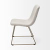 Sawyer I Beige Fabric Seat Gold Metal Frame Dining Chair thumbnail 4