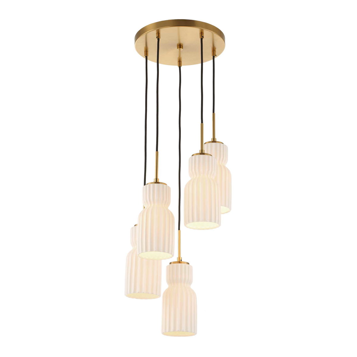 Vanier 5 Light Cluster Pendant, by Uttermost, 9.62" height x 14" diameter View 8