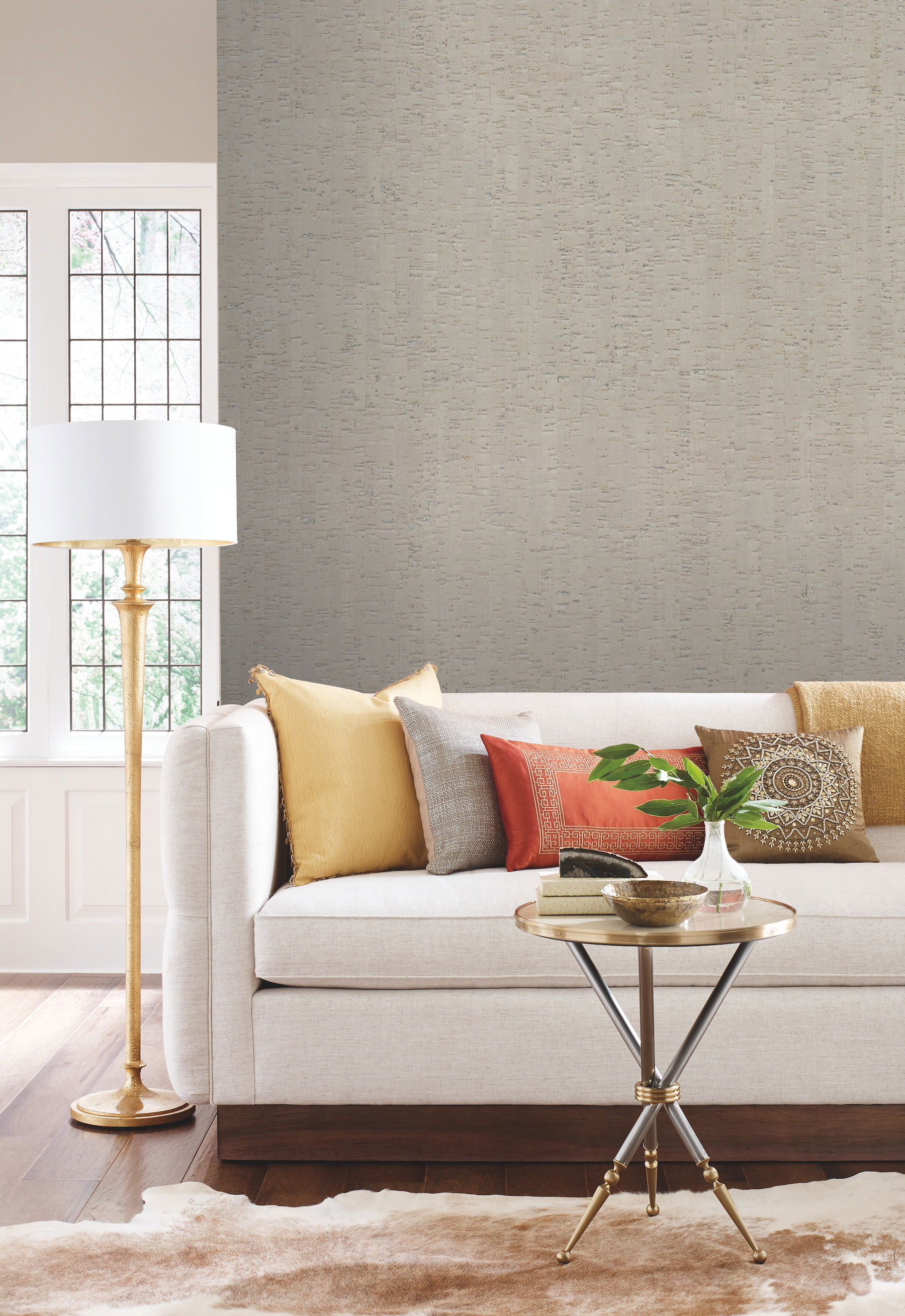 Plain Bamboo Metallic Wallpaper large image 