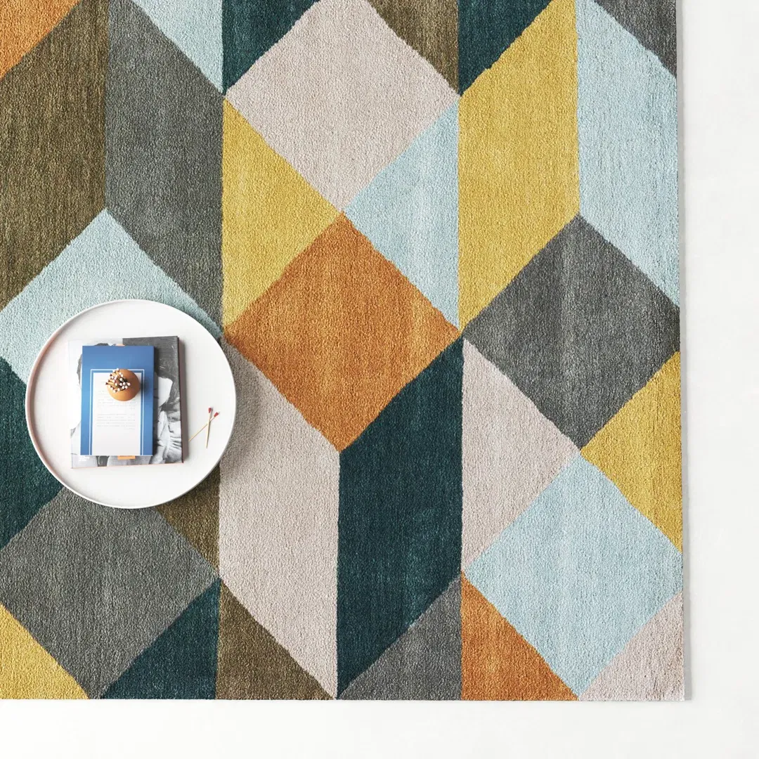 En Casa Gray/Yellow Area Rug large image 