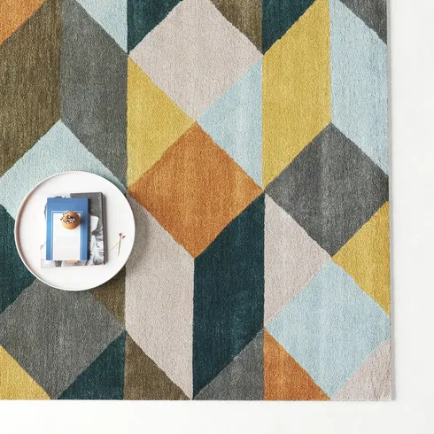 En Casa Gray/Yellow Area Rug