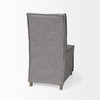 Elbert Solid Back Dining Side Chair | Grey Fabric with Brown Wood, Dining Chair by Mercana, 19.25" length x 21.75" width x 35.25" height thumbnail 10
