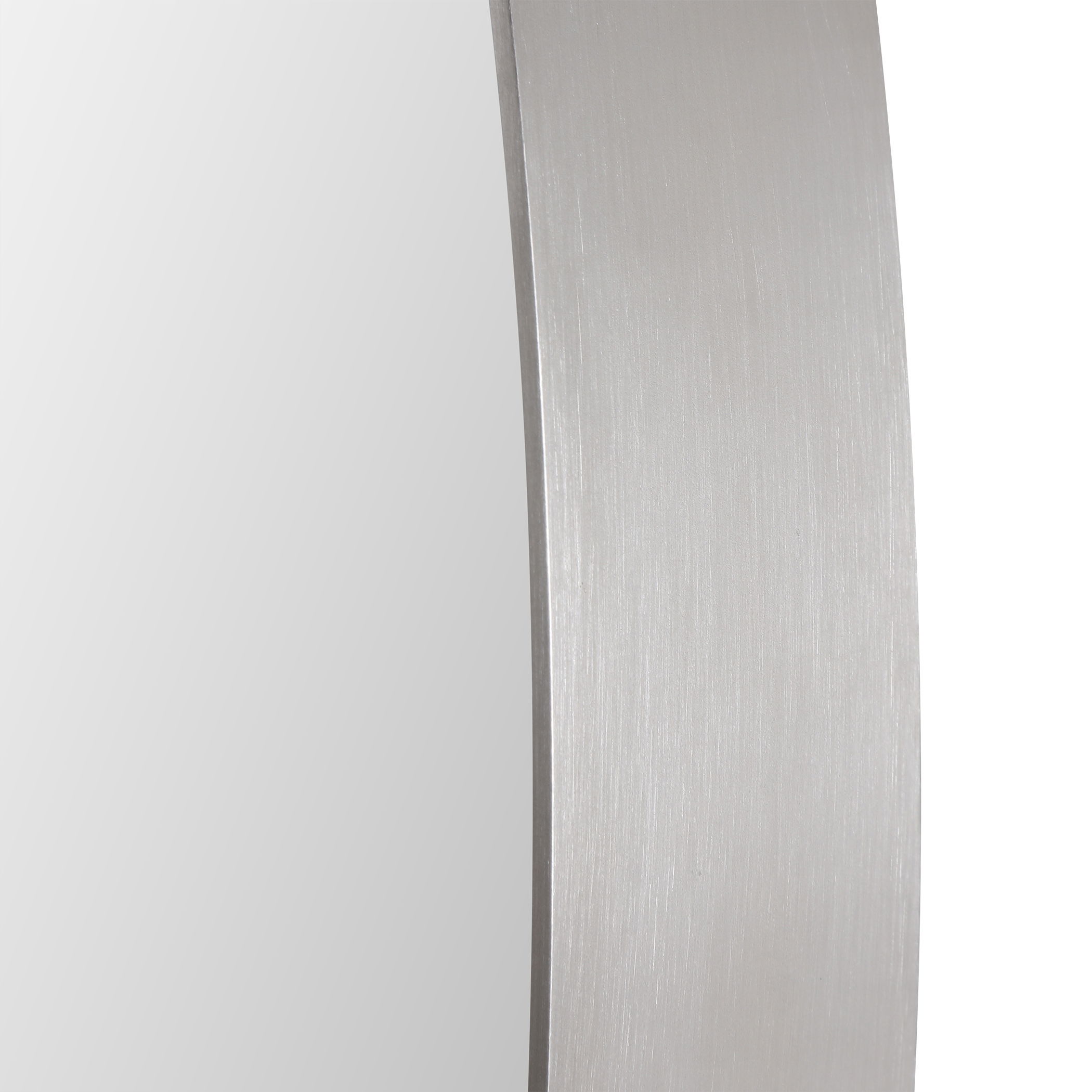 Pursley Brushed Nickel Oval Mirror large image 