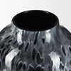 Masai Large Black Mottled Glass Vase, by Mercana, 7.91" length x 7.91" width x 14.96" height thumbnail 6