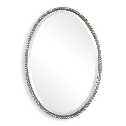 Sherise Brushed Nickel Oval Mirror