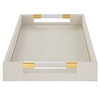Wessex White Shagreen Tray, Decorative Tray by Uttermost, 19" width x 2.62" height x 13.87" depth thumbnail 5