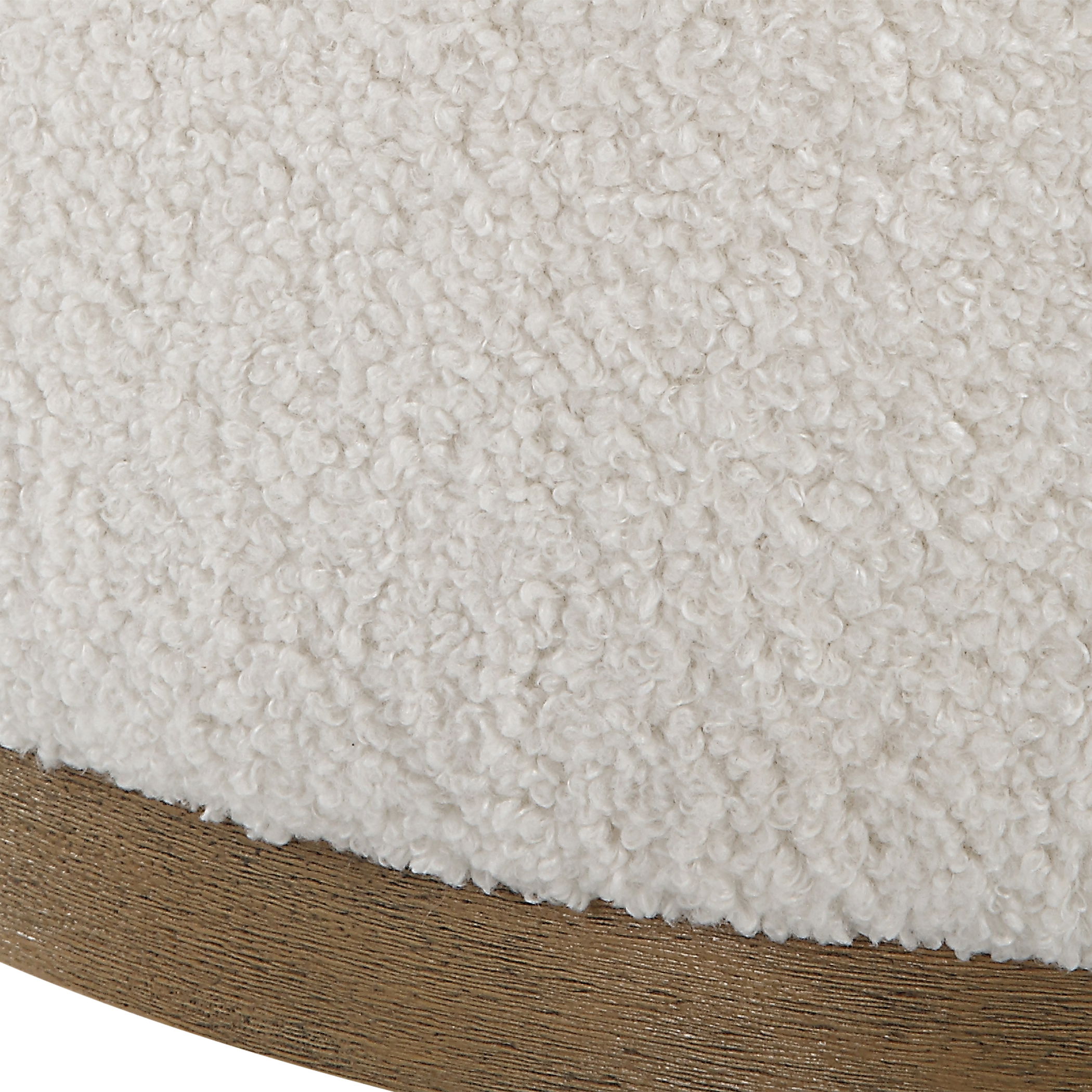 Swirl Swivel Sheepskin Ottoman large image 