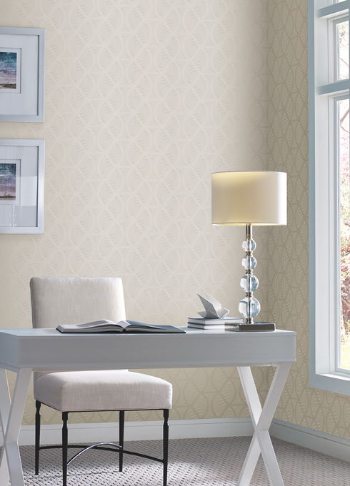 Opposites Attract Cream Wallpaper