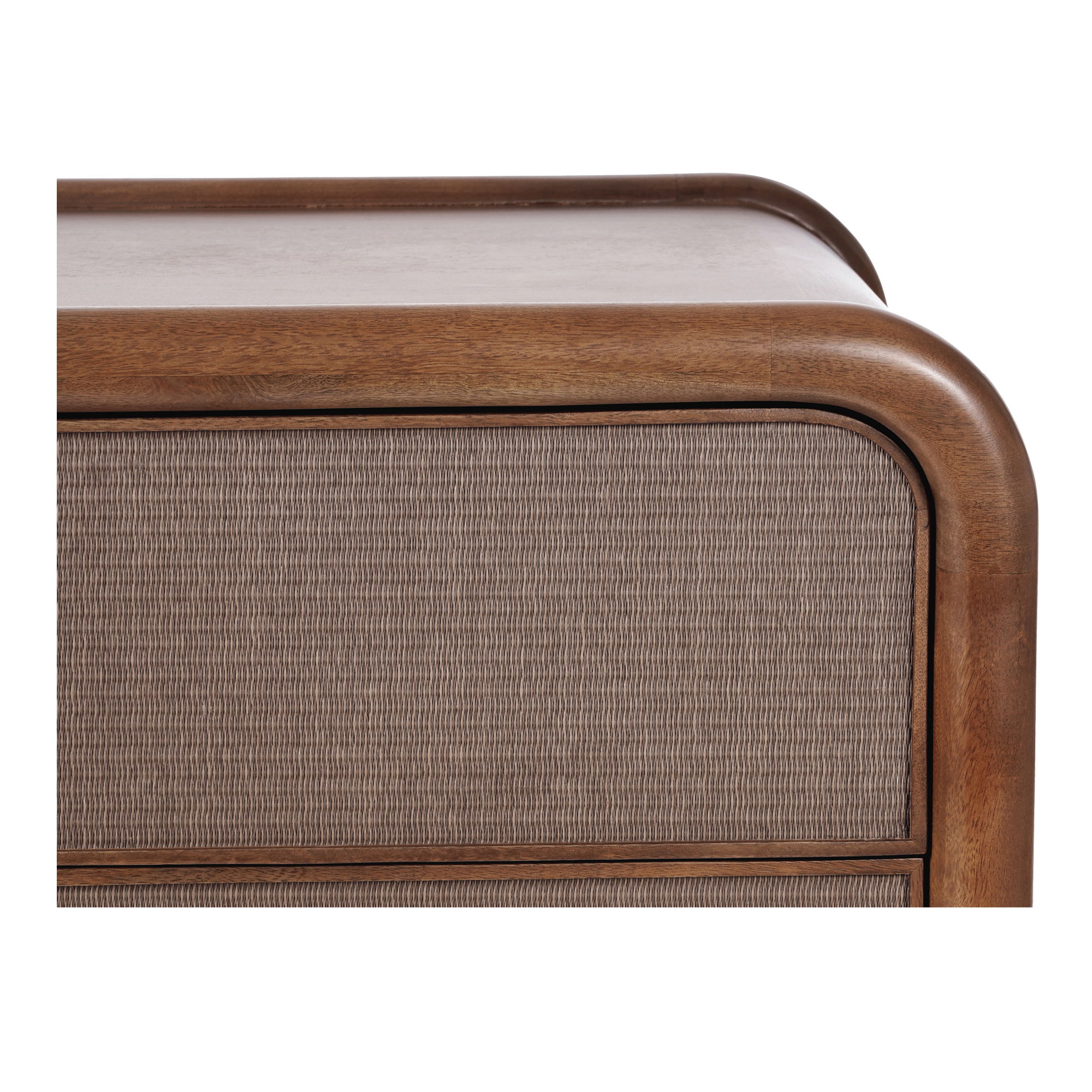 Rye 3 Drawer Nightstand Warm Brown, by Moe's Home, 31.75" width x 30.5" height x 19.75" depth View 7