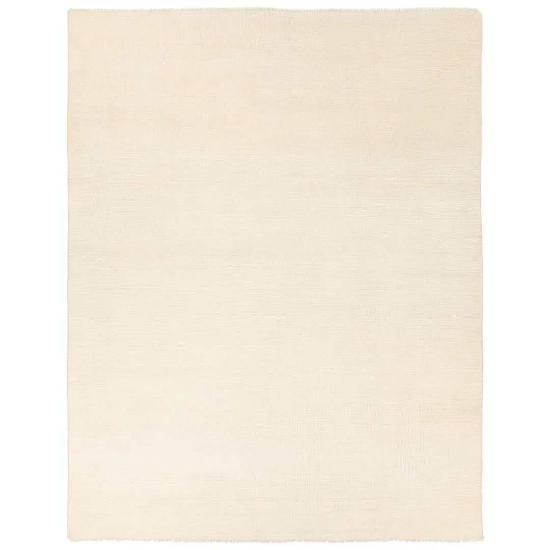 Jaipur Living Origin SAG18 Handknotted Solid Ivory Area Rug (6'x9') large image 
