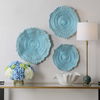 Ocean Gems Blue Wall Decor Set/3, Sculptural Wall Art by Uttermost, 22" width x 20.87" height x 3.94" depth thumbnail 4