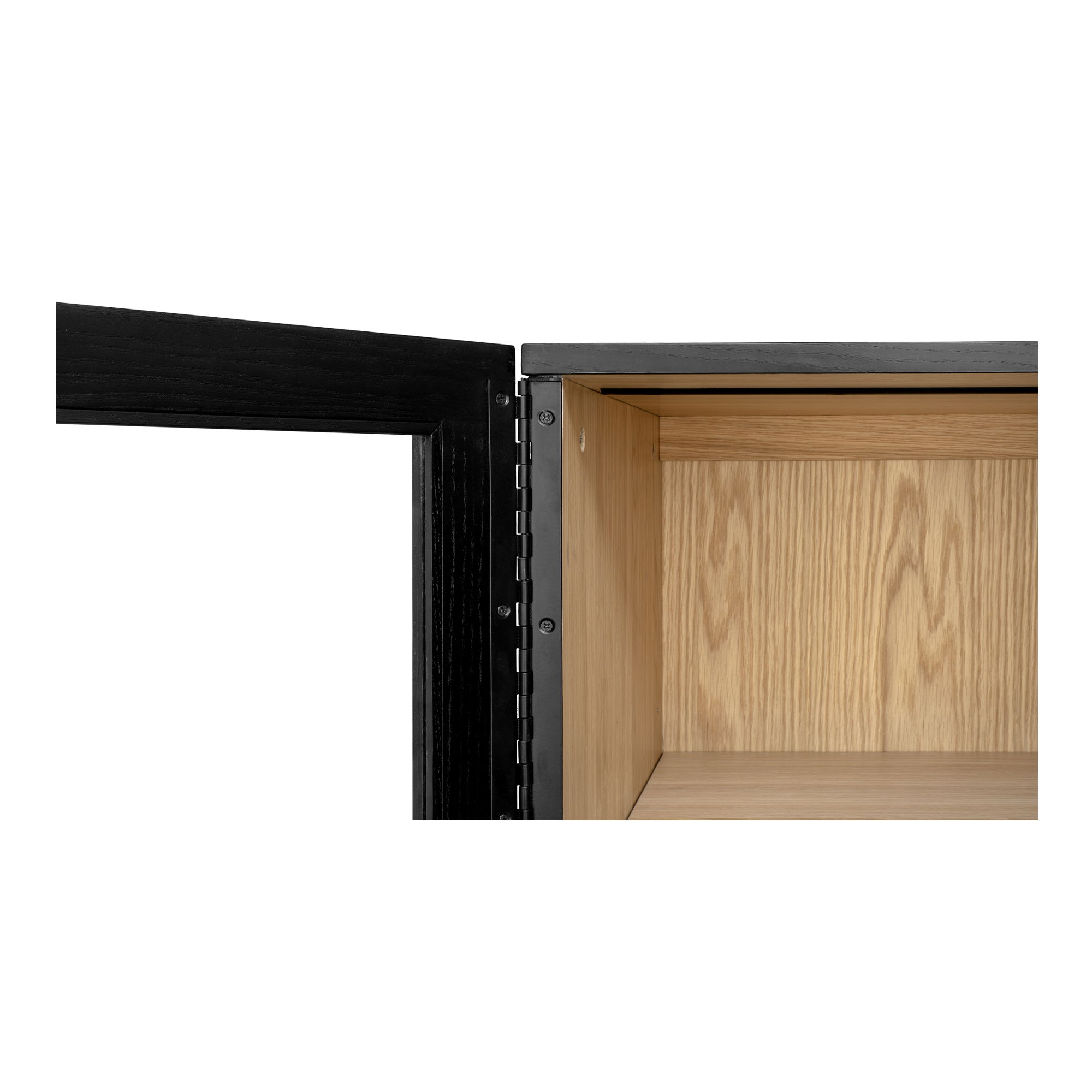 Charlotte Tall Cabinet Black, Cabinets & Sideboard by Moe's Home, 40" width x 80" height x 18.85" depth View 10