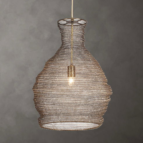 Murmur Woven Brass 1 Light Pendant