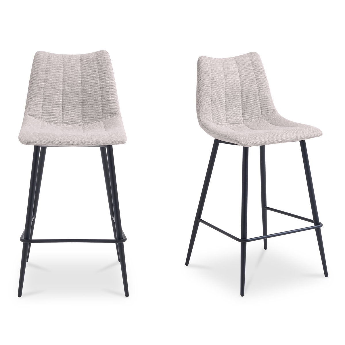Alibi Counter Stool Beige-set Of Two, Counter & Bar Stool by Moe's Home, 17.7" width x 37" height x 20" depth View 1