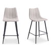 Alibi Counter Stool Beige-set Of Two, Counter & Bar Stool by Moe's Home, 17.7" width x 37" height x 20" depth thumbnail 1