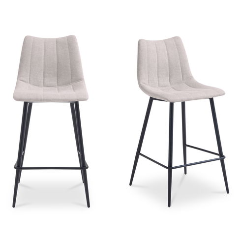Alibi Counter Stool Beige-set Of Two