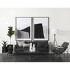 Maxwell 34' Dark Brown Wood with Black Metal Pedestal Base Round Coffee Table, by Mercana, 34" length x 34" width x 16" height thumbnail 3