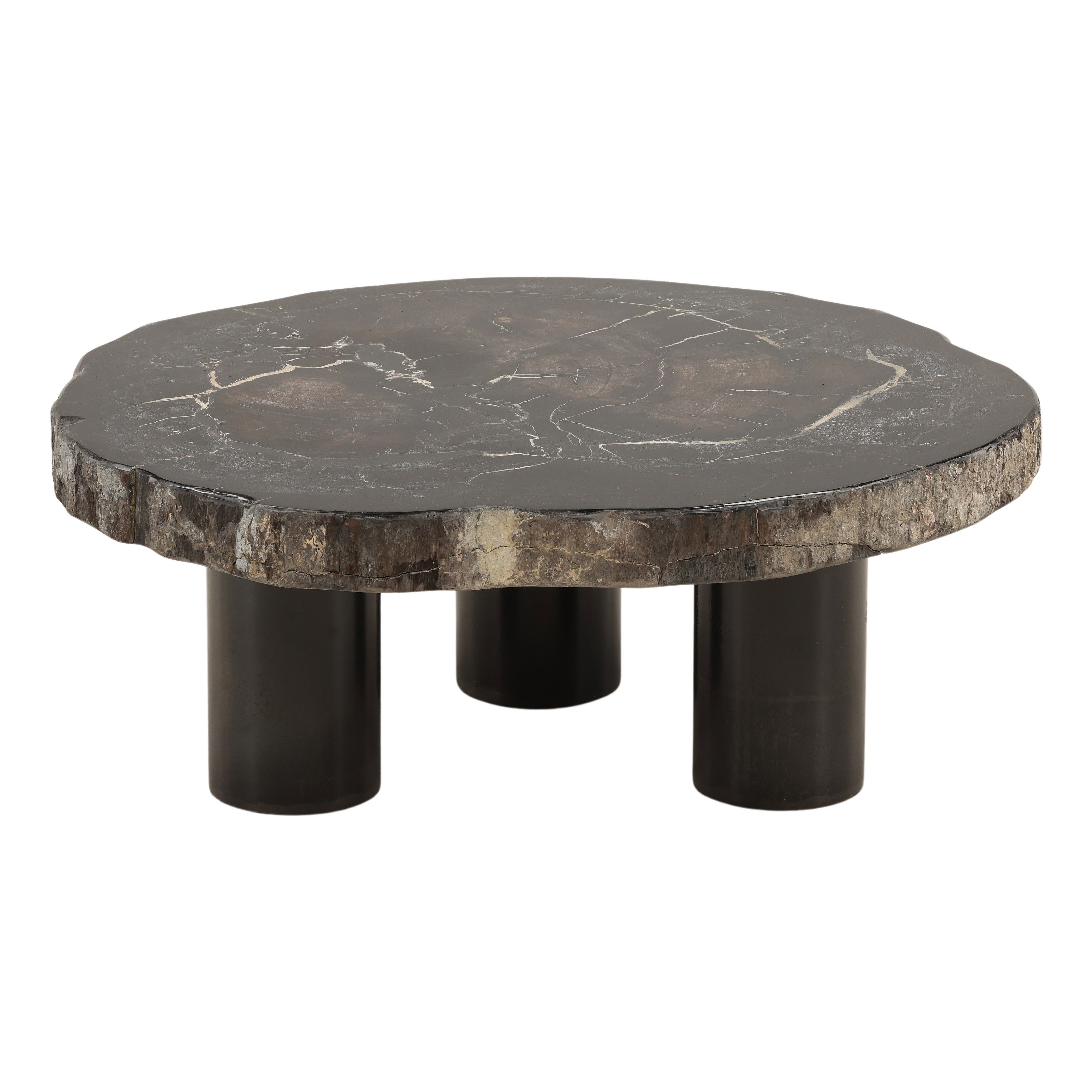 Darnell Coffee Table Natural Black Small, by Dovetail, 34" width x 12" height x 27.5" depth View 3