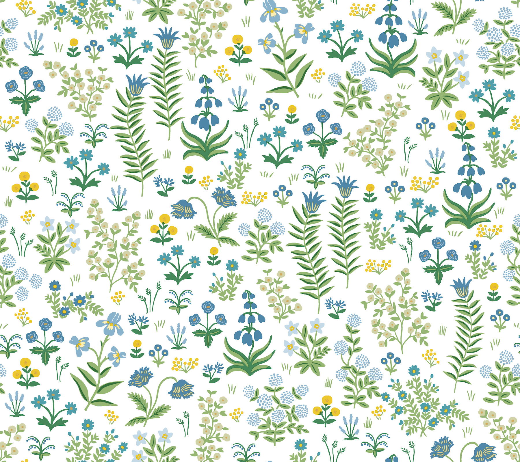 Menagerie Garden Blue Multicolor Peel & Stick Wallpaper large image 