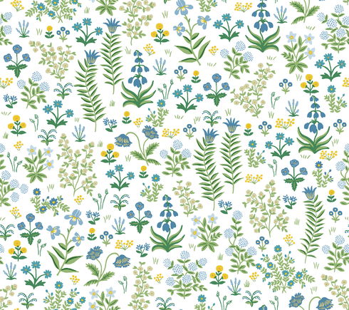 Menagerie Garden Blue Multicolor Peel & Stick Wallpaper