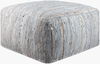 Anthracite Pouf, Ottoman by Surya, 24" width x 13" height thumbnail