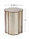 Harlow Mirrored Accent Table, Side & End Table by Uttermost, 20" width x 24" height x 20" depth thumbnail 3
