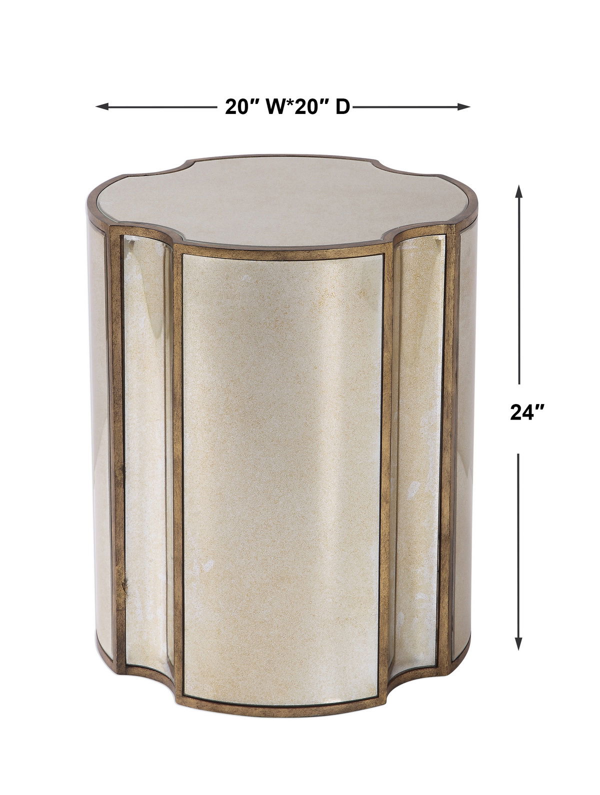 Harlow Mirrored Accent Table large image 