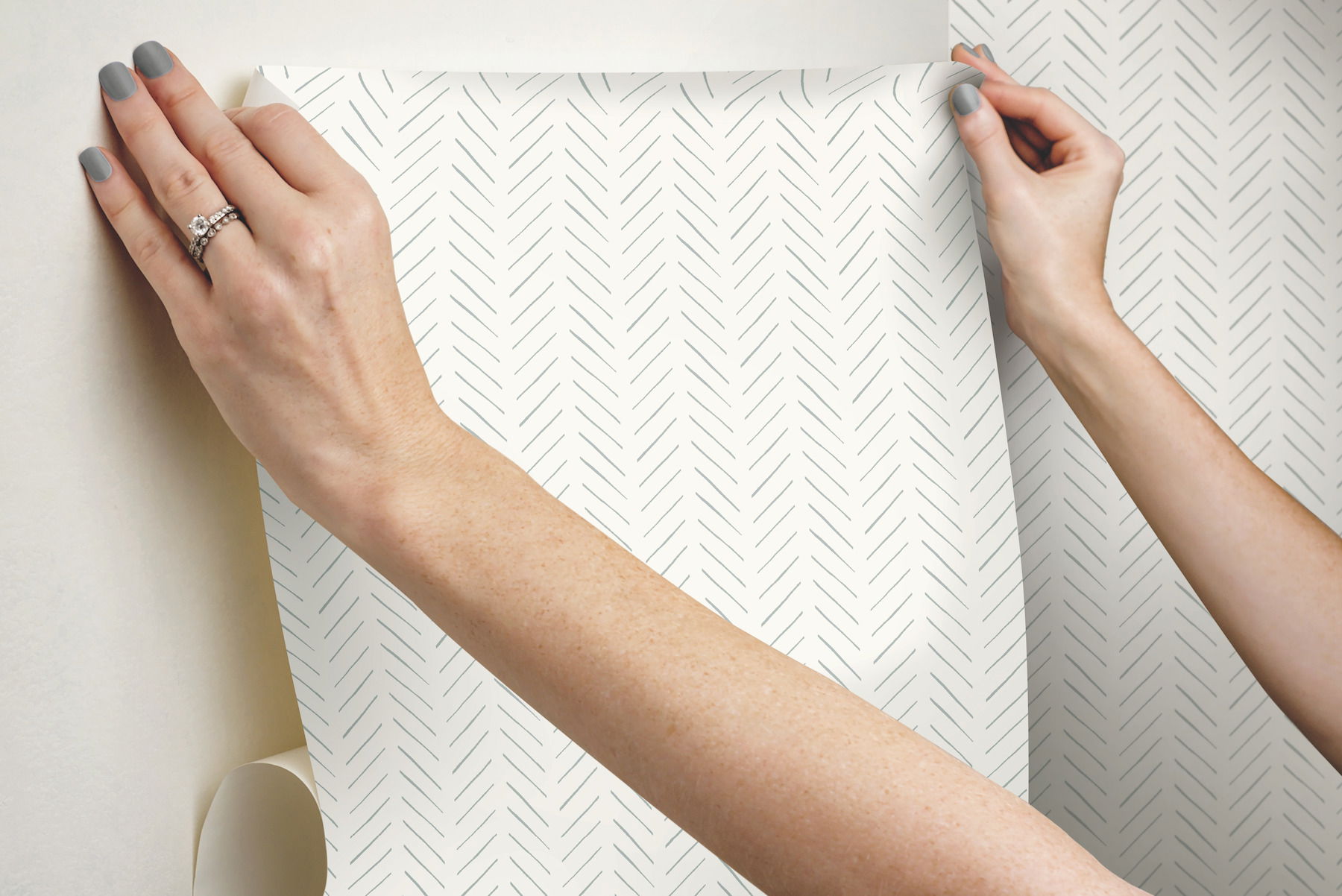 Magnolia Home Pick-Up Sticks Blue Peel & Stick Wallpaper large image 