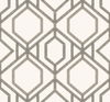 Sawgrass Trellis White & Taupe Wallpaper, by York Wall, 27' length x 2'3" width x 0.02" depth thumbnail 1