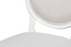 Hugo Oval Side Chair  Cortina White, by Sarreid, 1'11" length x 1" width x 3'2" height thumbnail 4